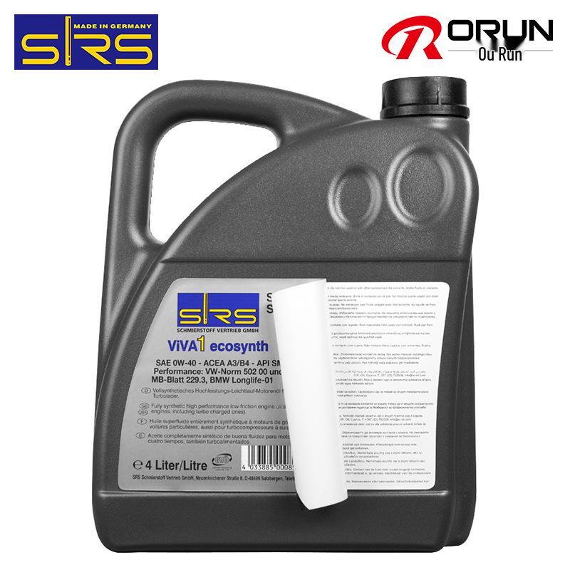 SRS 0W-40 Полностью синтетическое моторное масло - Оригинальная 4-литровая смазка для немецких и американских автомобилей, Чрезвычайно мощное