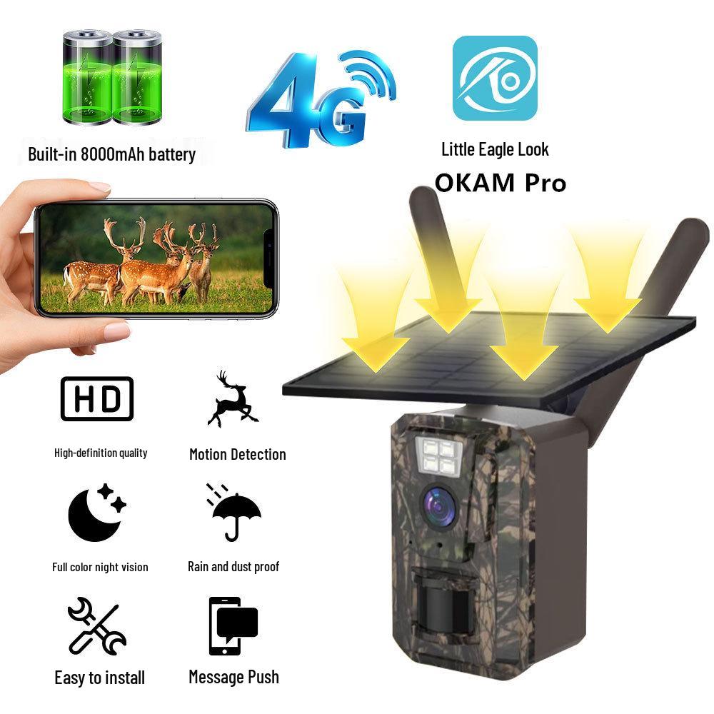 OKAM Pro 4G Solar-Powered HD Infrared Night Vision Hunting Camera
