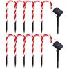 Christmas Yard Cane Lights, Candy 10 Pack Cane Pathway Lights Christmas Decorative Lights for Xmas Holiday Party Walkway Patio Garden Decor