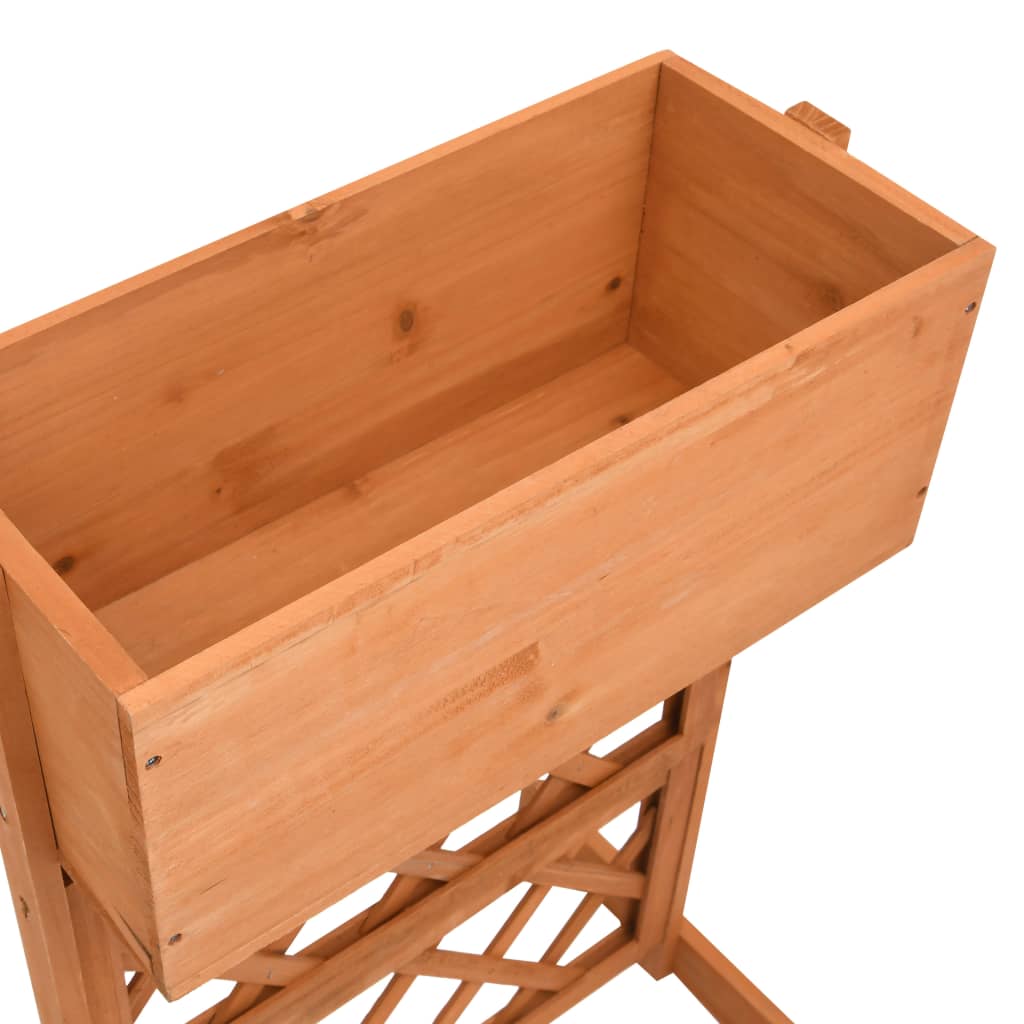 Garden Trellis with Flower Box Orange 45 x 30 x 74 cm Spruce Wood