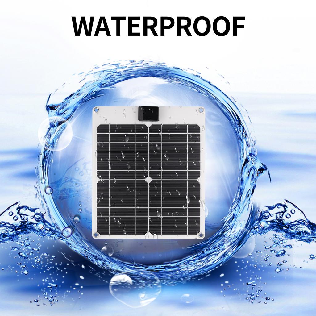 15W*4 5V12V Автомобильное зарядное устройство с солнечной панелью и USB-портами постоянного тока, портативное водонепроницаемое устройство