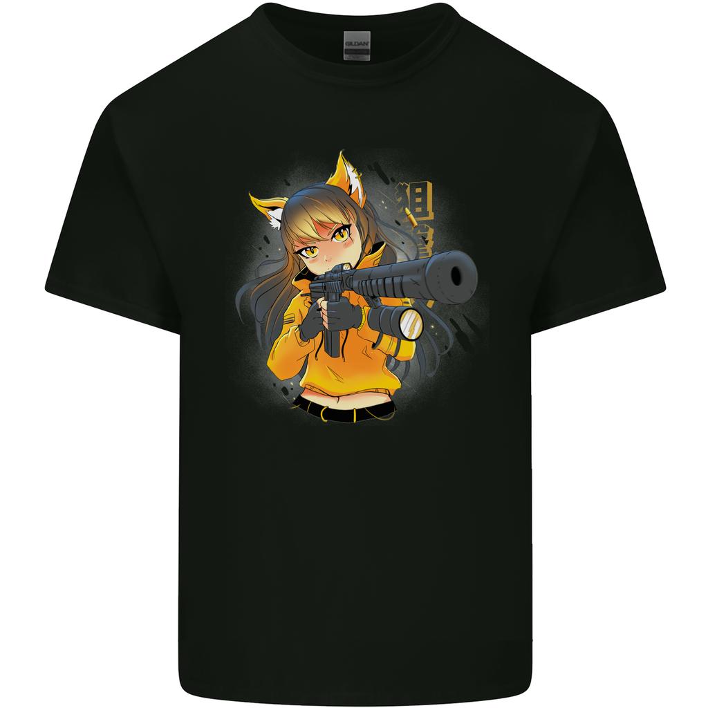 Anime Gun Girl Unisexs Light Cotton TShirt