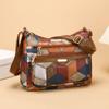 Women's Multi-Pocket Bag Color Block Shoulder Bag PU Leather Stitching Crossbody Bag Mother Bag Mobile Phone Bag