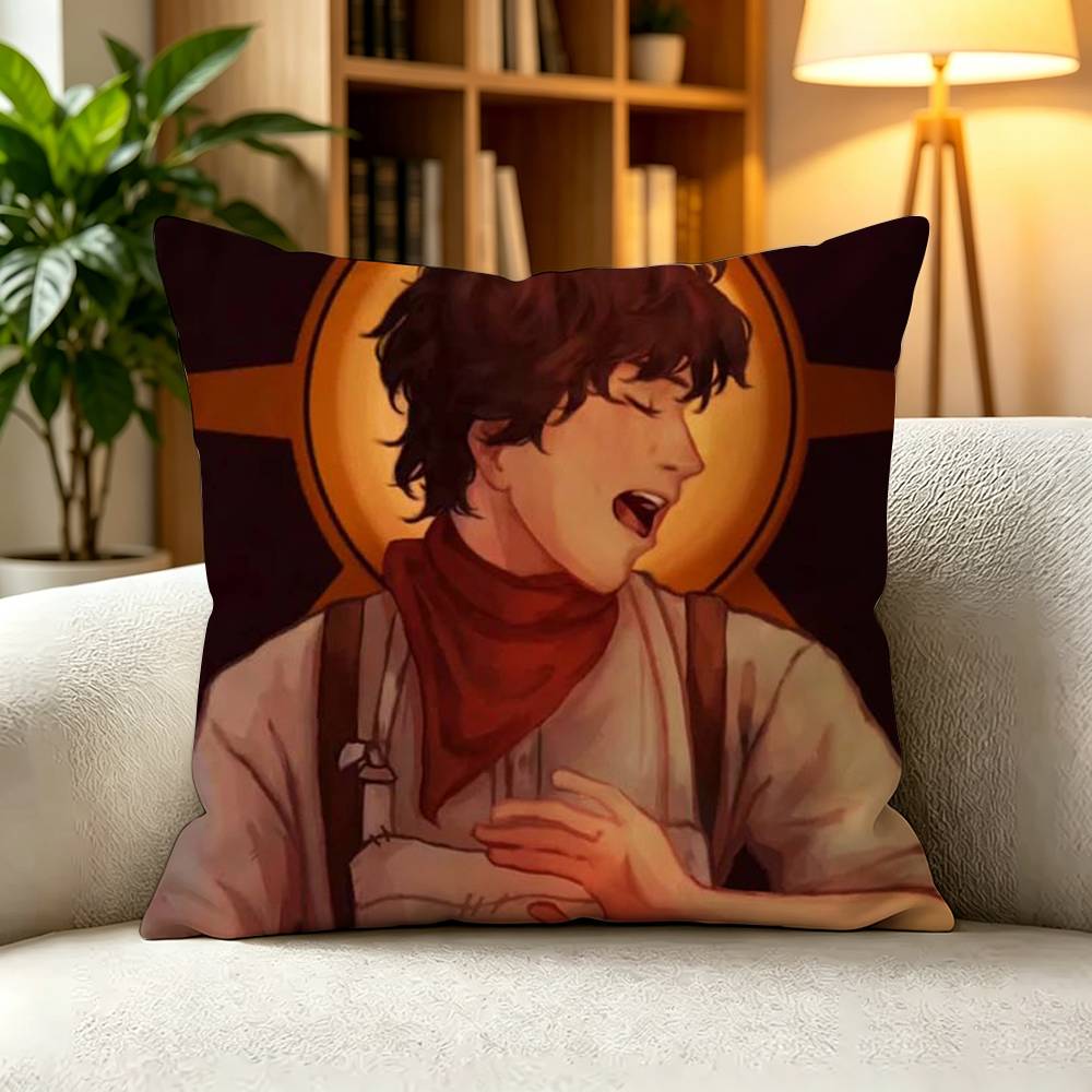 HHadestown Eurydice Vintage Folk Broadway Square DoubleSided printed Pillow Case Bedroom Bedside Pillow Sofa Cushion Cover