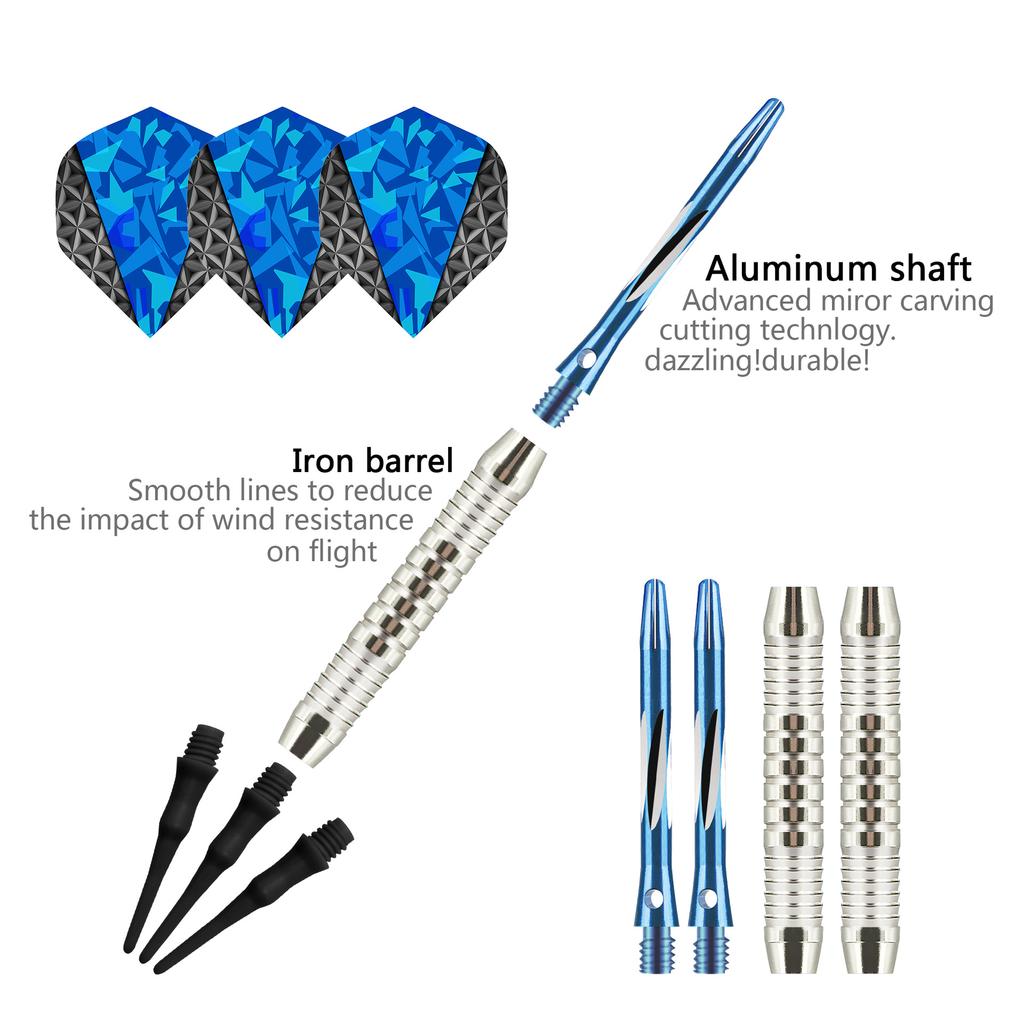 Soft Tip Darts Set Aluminum Shaft Professional Darts Plastic Tip Sets 2BA Replacement Tips