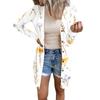 Women's Casual Fashion Comfortable Loose Long Sleeve Floral Print Cardigan Jacket