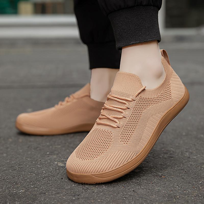 Fashion Men's Barefoot Shoes Lightweight Flat Bottom Non Slip Women's Mesh Soft Bottom Outdoor Walking Fashion Casual Sneakers Shoes
