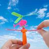 Plastic Pull Line Helicopter Toys With Assembled Handle Take-off Draw Toys Kids Outdoor Toy