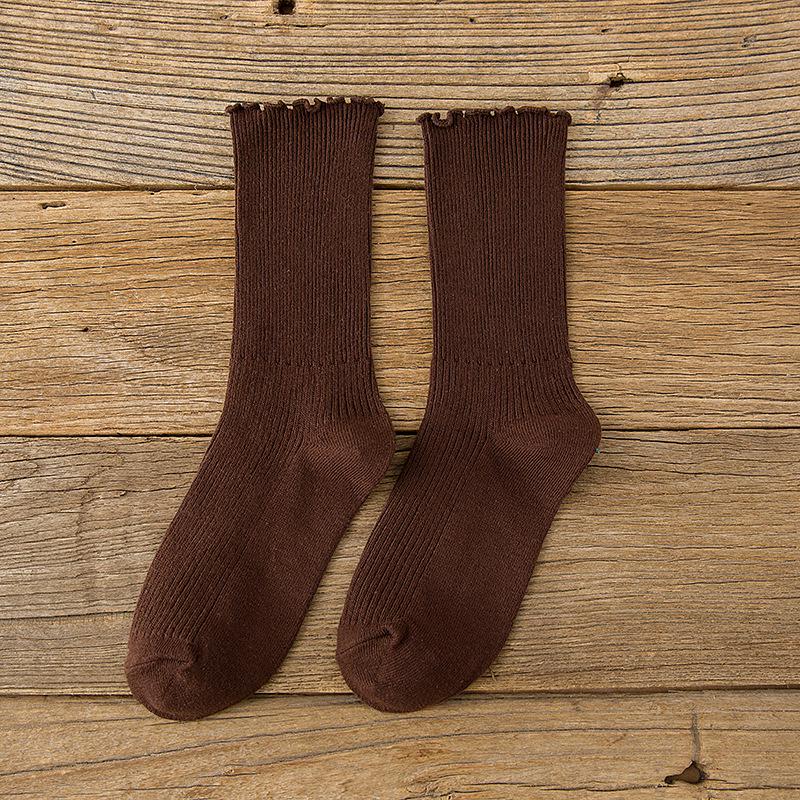 Твердые носки длиной до середины голени, удобные осенние носки длиной до щиколотки, женские носки