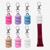 Donut Silicone Keychain Cap Portable Durable Lipgloss Storage Holder Compatible Balm Cap Accessory Practical Organizer