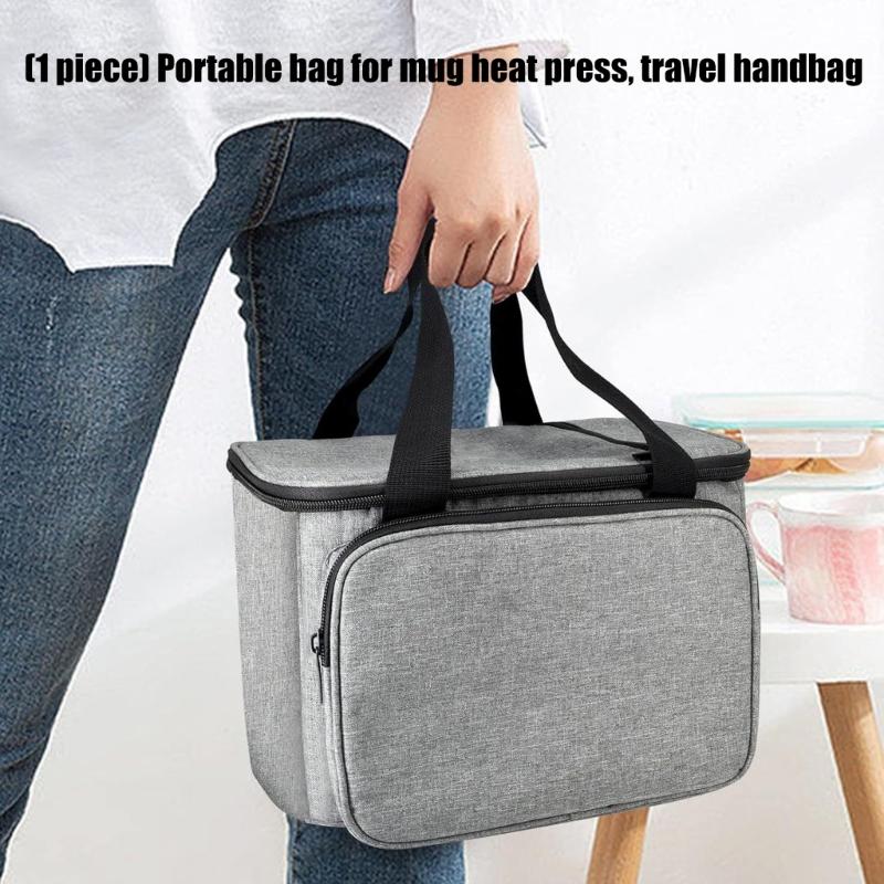 Stylish Travel Storage Bag For Mug Press Machines Craft Supplies Polyester Storage Bag with Removable Padding