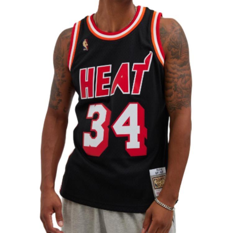 Mitchell & Ness x Miami Heat Dark HWC 2013-14 Jersey 'Ray Allen 34' Men's AJY46495-MHE13RALBLCK