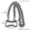 Punk Korean Dogs Bone Pendant Necklace For Women Egirl Stainless Steel Silver Color Cool Accessory Cute Diy Chain Jewelry Goth