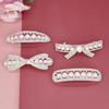 Elegant Barrettes for Woman White Pearl Shiny Fine Rhinestone Grains Hair Clips Korean Fashion Headwear