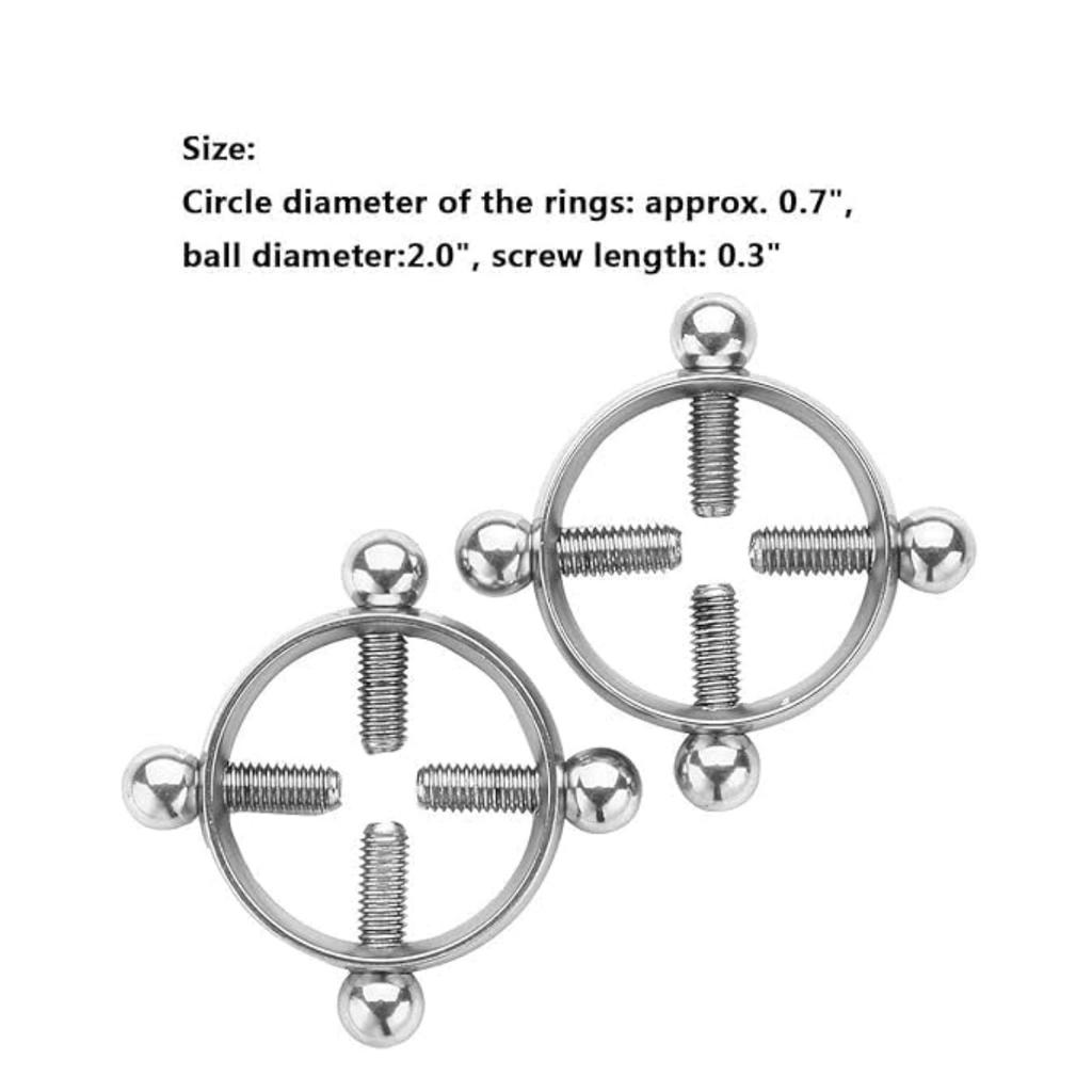 2PCS Silver Adjustable Steel Clip Body Jewelry Accessories Ring