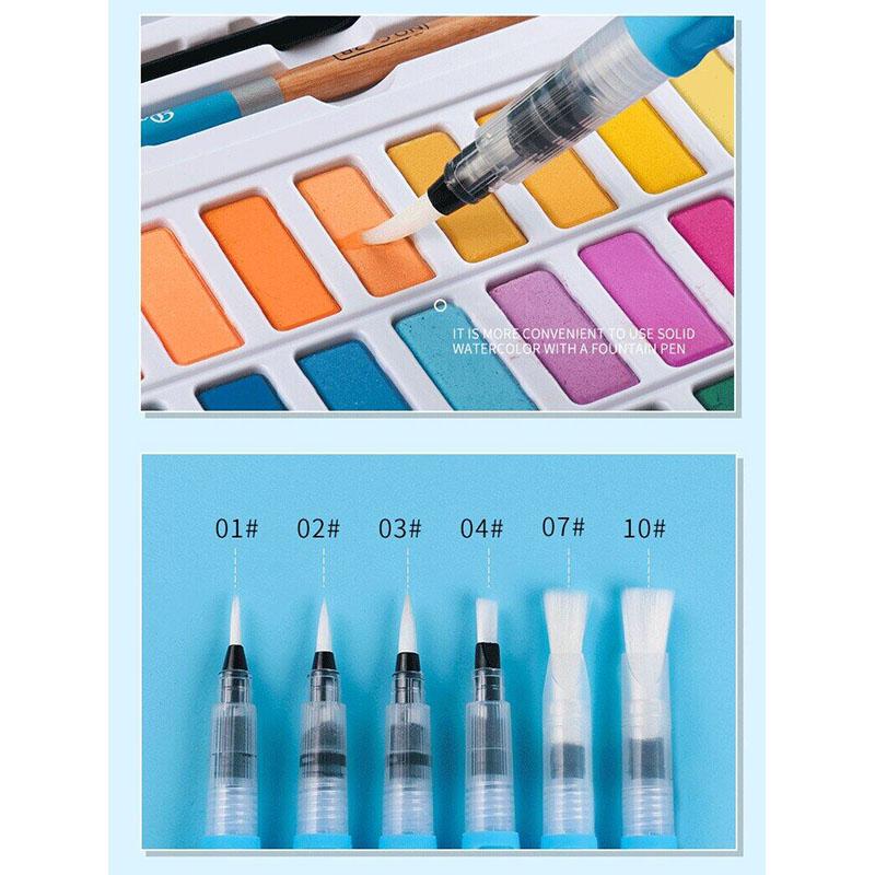 JOWOART 6 Многофункциональные перьевые ручки Кисть для ирригации Ручка для хранения воды Водорастворимый цветной карандаш Живопись Каллиграфия Художественные принадлежности