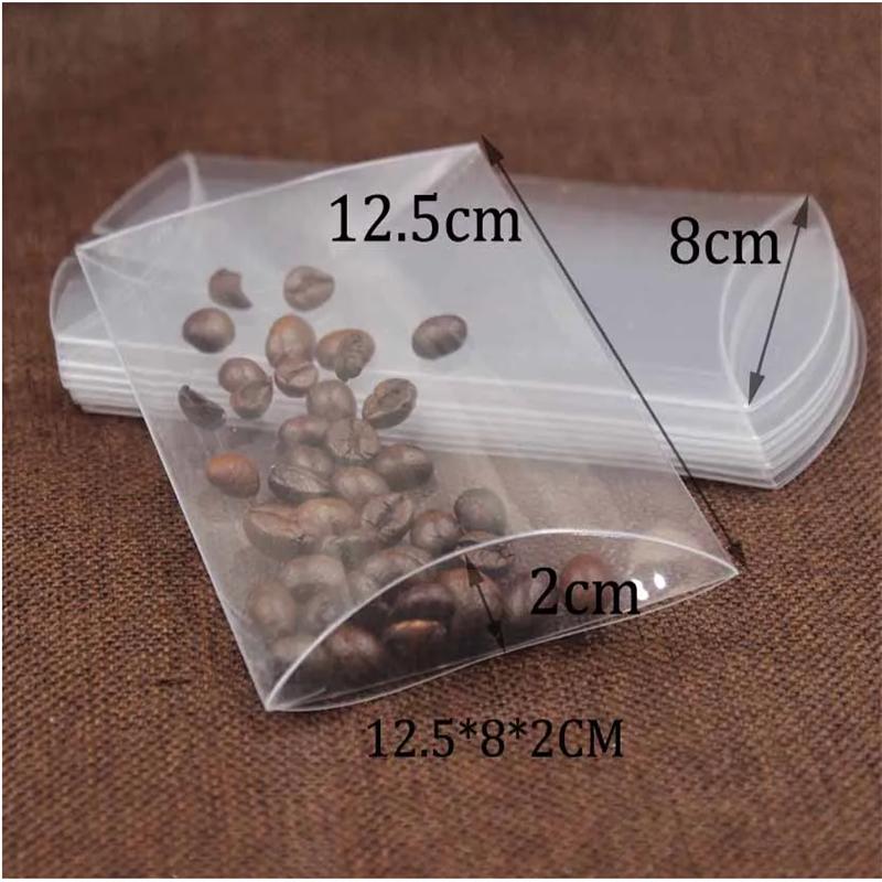 10 шт. прозрачная ПВХ-подушка подарочная коробка для конфет свадебный подарок невеста упаковка и коробка для демонстрации конфет праздничные атрибуты сувенирная коробка