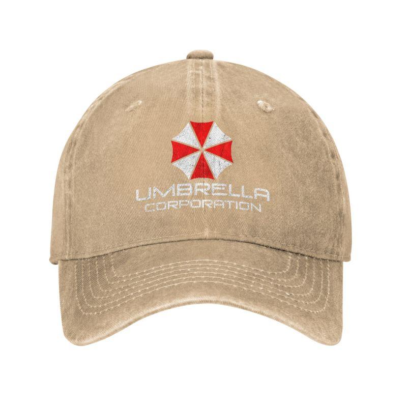 Кепка-бейсболка Umbrella Corporation Мужская Женская Бейсболки Ретро Потертая Джинсовая Кепка-snapback Моющаяся Регулируемая Кепки-папа