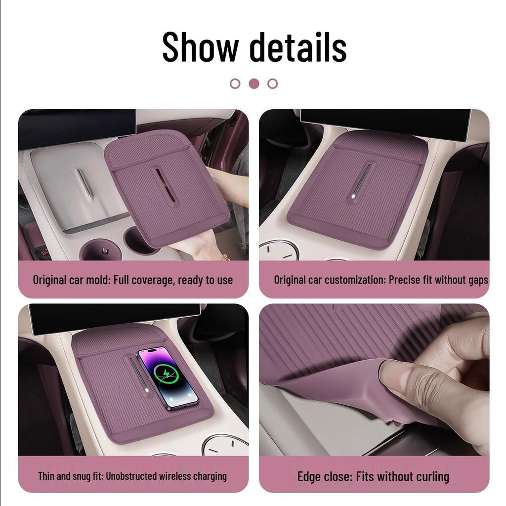 YU7 Wireless Charging Pad: Non-Slip, Anti-Vibration, Noise-Reducing Silicone Protective Mat.