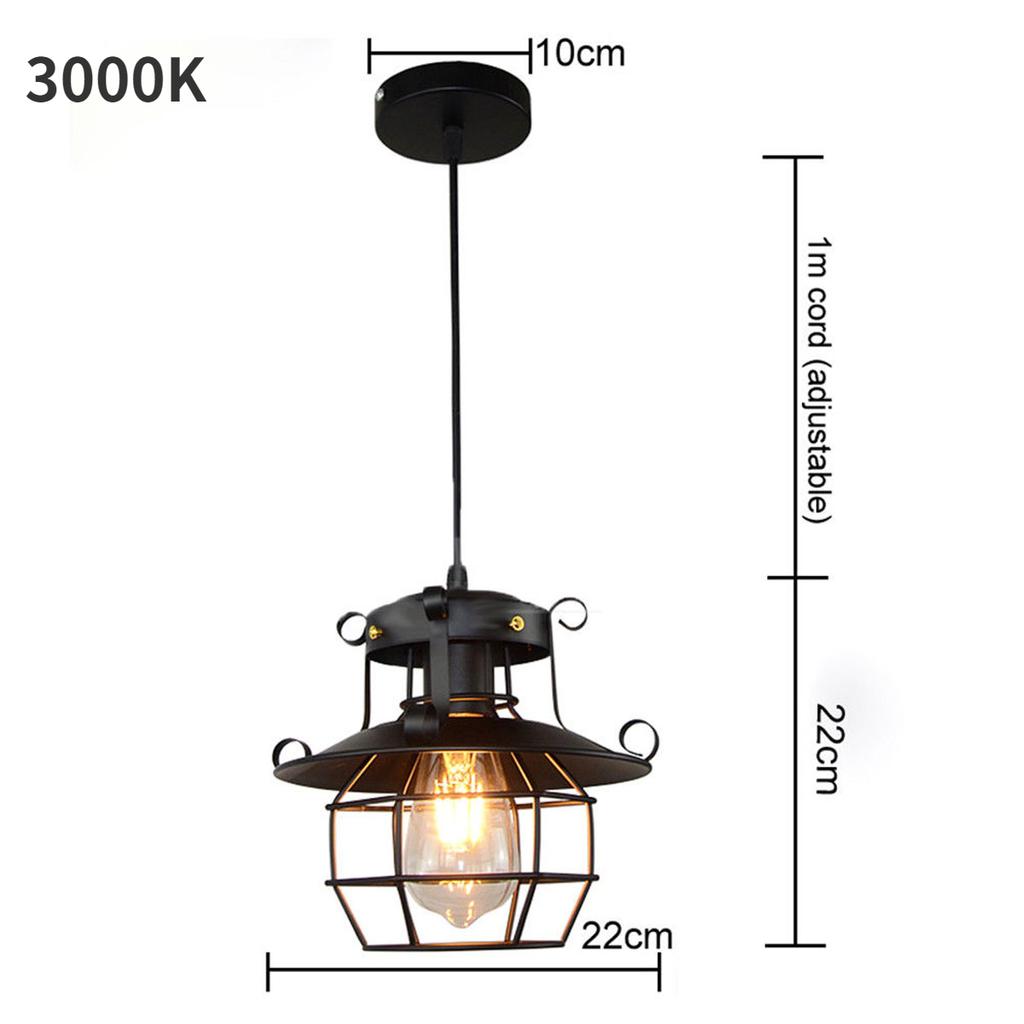 Loft Vintage Pendant Light Nordic Retro Iron Lights Industrial Hanging Lamp Lighting Fixture For Cafe Bar Home Decor Lampshade