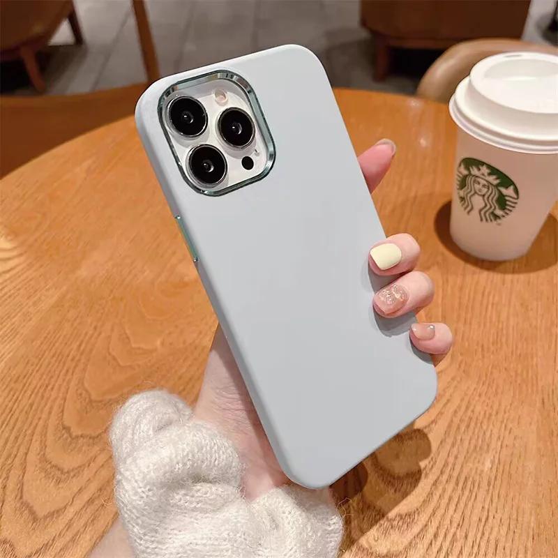 Матовый кожаный чехол для телефона для iPhone 16 Pro Max 15 14 Plus 13 12 11 XS Max XR XS X 7 8 SE 16 Ударопрочный бампер