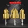 Titanium Plated Three-Blade PPR Lifting Step Drill Bit for Water Pipe Repair - High Hardness Tool