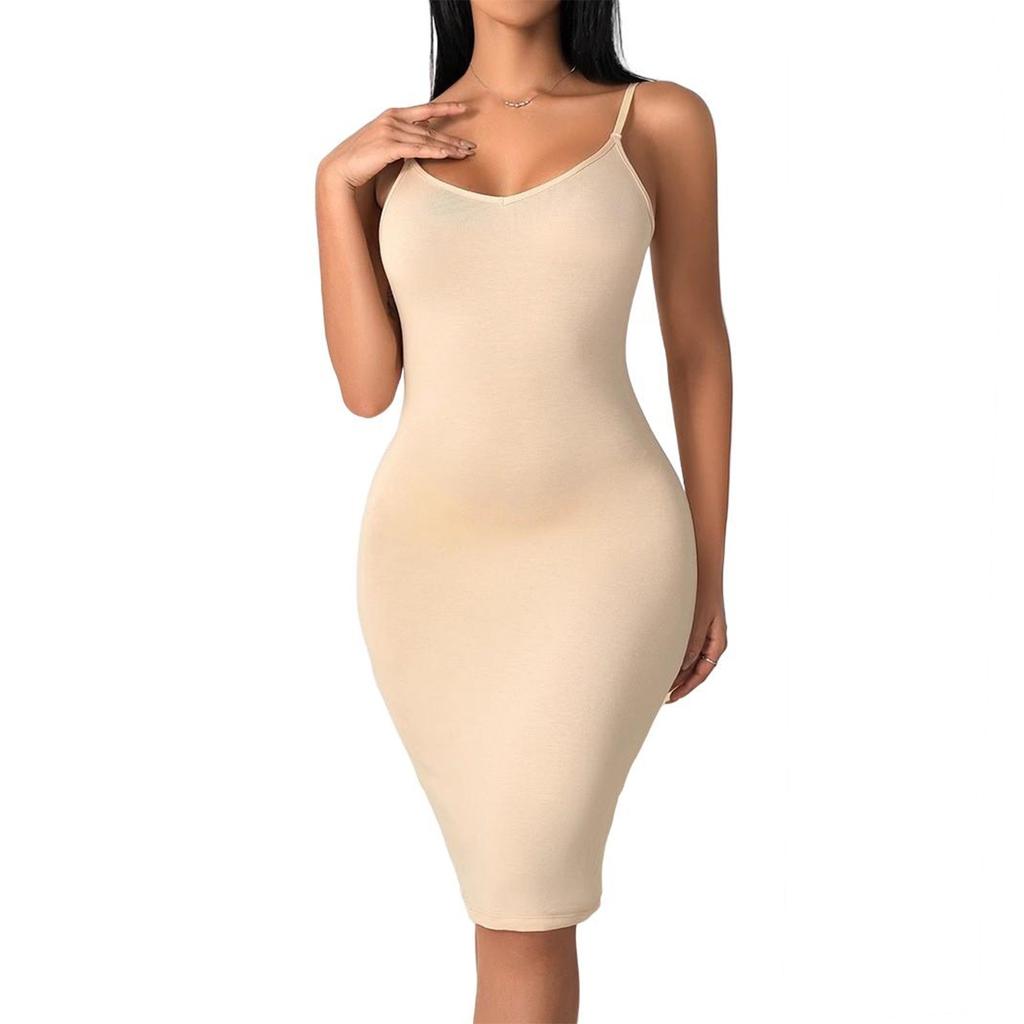 Женские обтягивающие сексуальные однотонные облегающие платья с подтяжкой талии и утягивающим эффектом на бедрах и животе