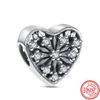 925 Silver Heart Christmas Hat Socks House Tree Apple Ice Crystal Snow Winter Beads Fit Original  Charms Bracelet Jewelry