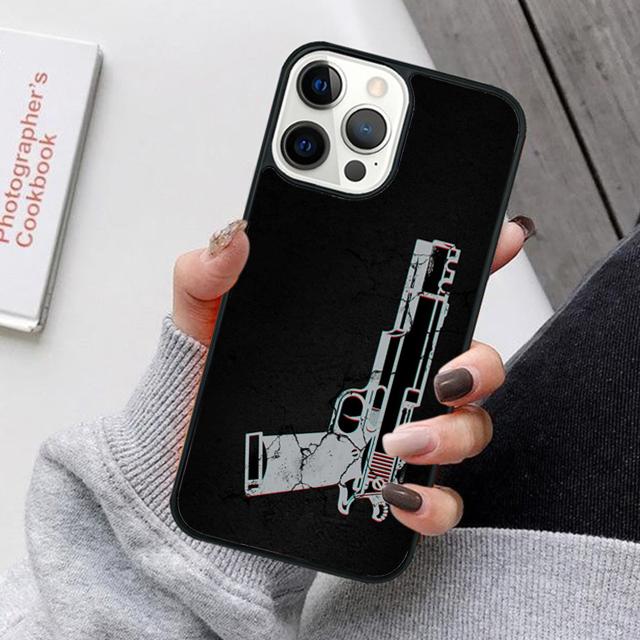Чехол для мобильного телефона с изображением пистолета для iPhone 17 Air 16e 15 14 12 13 11 Pro MAX apple Plus Coque
