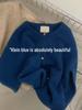 Whitening Raspberry Pink Gold Button Knit Cardigan - Women's Autumn/Winter Korean Style, Soft, Thick, Warm, Round Neck Wool.
