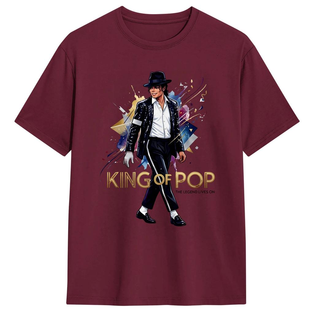 MMichael JJackson Король Поп-музыки Футболка Летняя Y2K Забавные Футболки Хлопок Хипстерская Футболка Для Унисекс Повседневный Топ Футболки
