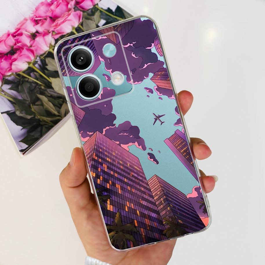 For Xiaomi Redmi Note 13 2024 Case Fashion Flower Soft Phone Case For Xiaomi Redmi Note 13 5G Soft Fundas Bumper Note13 4G Coque