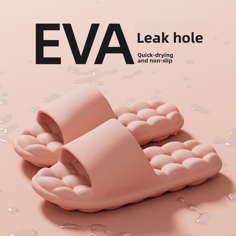 Шлепанцы для душа с открытым носом Eva для мужчин и женщин, нескользящая обувь для ванной, летний комфорт