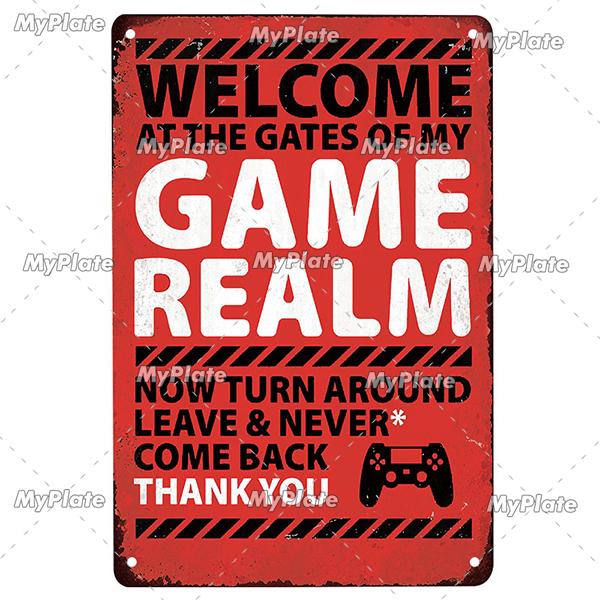 [MyPlate] Game Metal Sign Retro Sign Tin Sign Indoor Party Sign Pub Club Plate Bar Sign Pub Club Plate Summer Home Decor