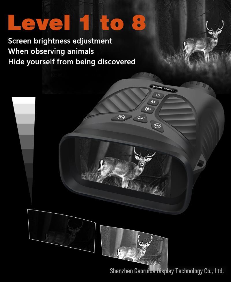 Portable HD Binoculars with Infrared Night Vision for Birdwatching and Outdoor Recording