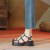 Fashion Small Size 33 34 Women Rivets Sandals Fashion Elevated Sandals Low Heel Korean Design Girls Shoes Platform Shoes Sandalias Mujer