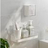 Wall Mounted Toiletries Holder No Nail Bathroom Shelf Bathroom Storage Rack  for Shampoo