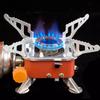 Stainless Steel Foldable Square Cooking Stove Portable Outdoor Camping Combustor Cooker Cookware Travel Picnic BBQ Gas Furnace