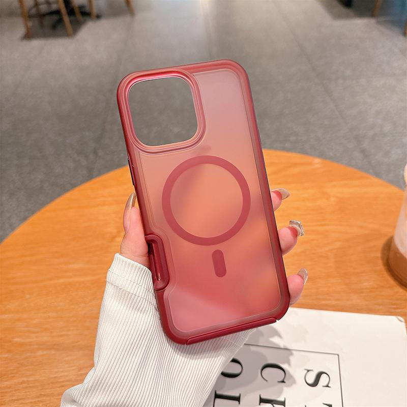 Модный Бронированный Магнитный Зарядный Защитный Чехол Для IPhone 17 Pro Max Air 16 15 14 Plus 13 12 Матовый Прозрачный Противоударный Чехол Для Телефона