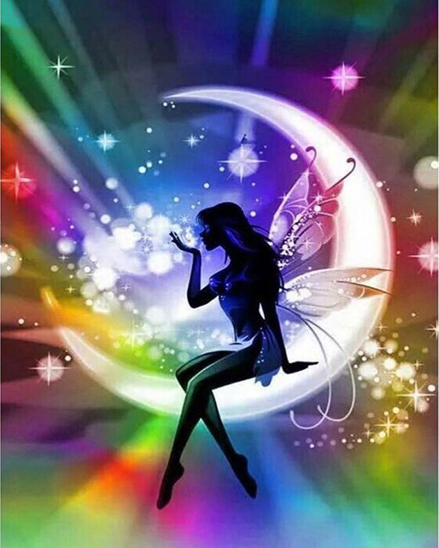 Алмазная картина Новые эльфы и ангелы 5D DIY Алмазная вышивка Пейзаж Цветы Стразы Мозаика Набор для рукоделия