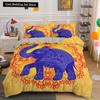 Bohemian Elephant Bedding Sets Queen King Size Colorful 2/3Pcs Duvet Cover Boho Psychedelic Indian Mandala Polyester Quilt Cover