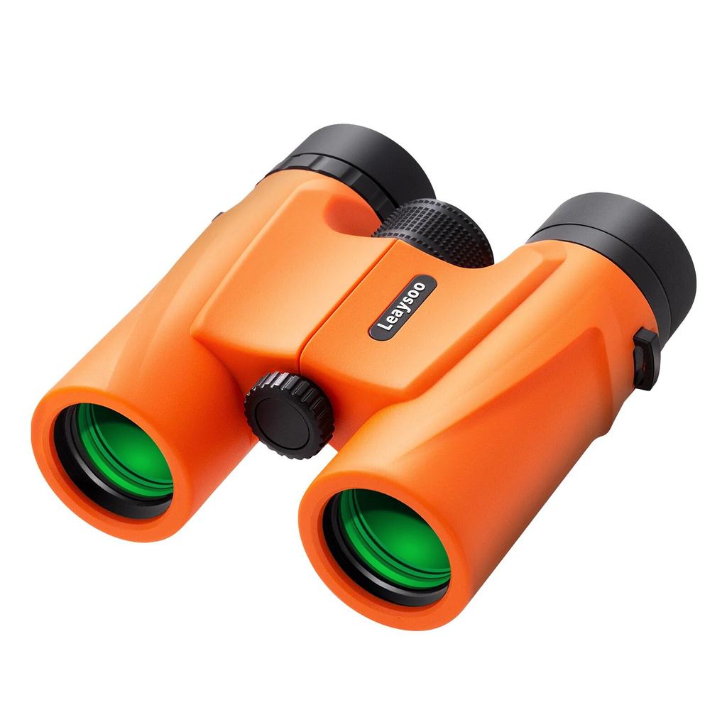 Leaysoo 10X32 Compact Binoculars for Adults and Kids,High Powered Small Binoculars, BAK-4 FMC Clear Low Light Vison Waterproof B