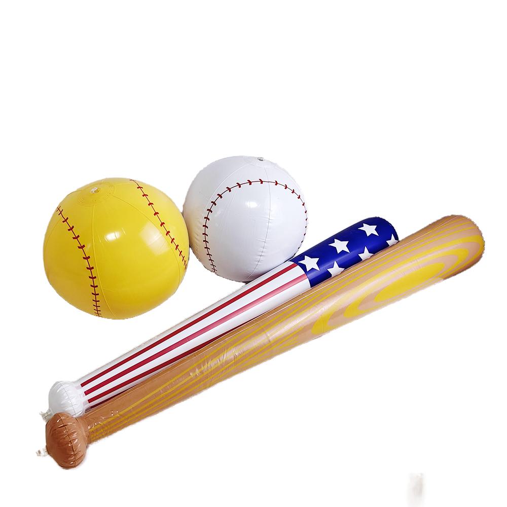 Kids Inflatable Baseball Bat and Ball Inflatable Toys Adult PVC Inflatable Baseball Outdoor Courtyard Garden Playing Play a Ball