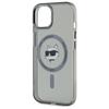 Karl Lagerfeld Klhmp15Shlschk Iphone 15  6.1 Czarny/Black Hardcase Iml Metal Choupette Head Magsafe