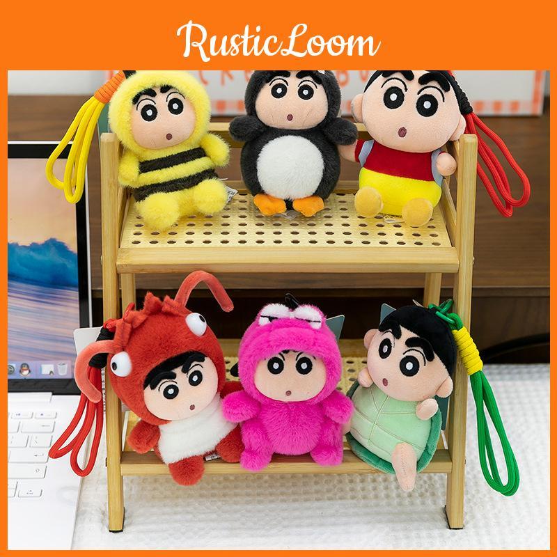 Crayon Shinchan Cute Bee Lobster Turtle Penguin Dress Up Plush Keychain Doll