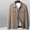 Spring and Autumn New Lapel Tooling Version Top Middle-aged and Young Light Luxury Business Trend Jacket Jacket