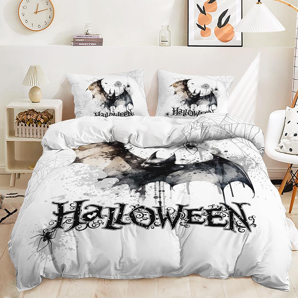 3D комплект постельного белья на Хэллоуин, пододеяльник с призраком террориста, наволочка 2/3, детская комната, домашний текстиль, праздничный подарок