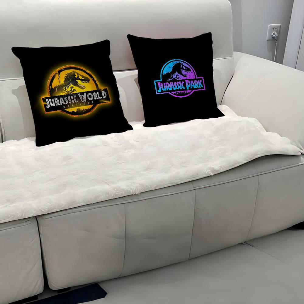 Movie J-JurasskS P-Park D-Dinosaur Pillow Case Removable Washable Cushion Cover – All-Season Soft Linen