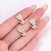 10Pcs Delicate Gold Color Zircon Flower Dragonfly Star Charms Pendants High Quality Diy Necklace Earrings Jewelry Accessories