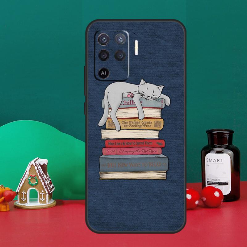 Иллюстрация книг для OPPO A98 A78 A58 A79 A16 A76 A96 A5 A9 A53 A17 A57 A77 A15 A52 A72 A74 A94 A54S Чехол
